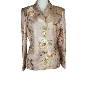Vintage Bill Blass Evening Jacket  Floral Brocade‎ Blazer Party Cocktail Size 12